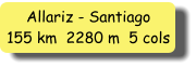 Allariz - Santiago 155 km  2280 m  5 cols
