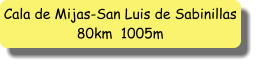 Cala de Mijas-San Luis de Sabinillas 80km  1005m