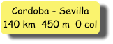 Cordoba - Sevilla 140 km  450 m  0 col