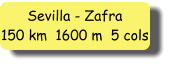 Sevilla - Zafra 150 km  1600 m  5 cols
