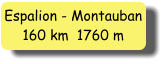 Espalion - Montauban 160 km  1760 m