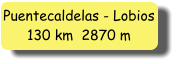 Puentecaldelas - Lobios 130 km  2870 m