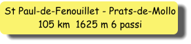 St Paul-de-Fenouillet - Prats-de-Mollo 105 km  1625 m 6 passi