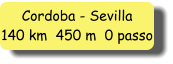 Cordoba - Sevilla 140 km  450 m  0 passo