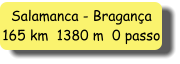 Salamanca - Bragança 165 km  1380 m  0 passo